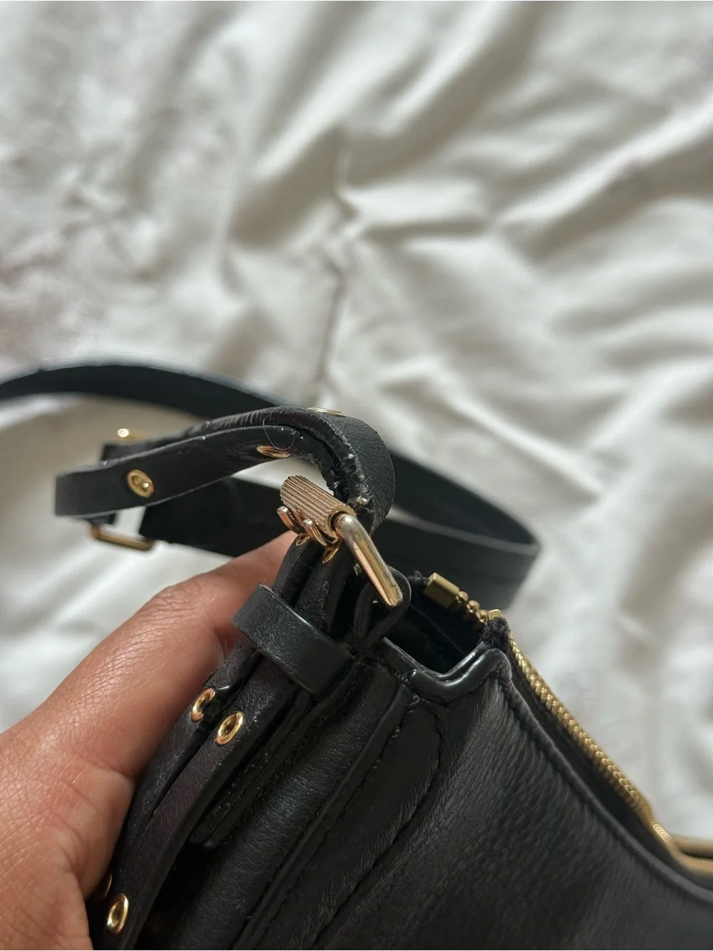 Michael Kors | Camden black pebbled messenger bag